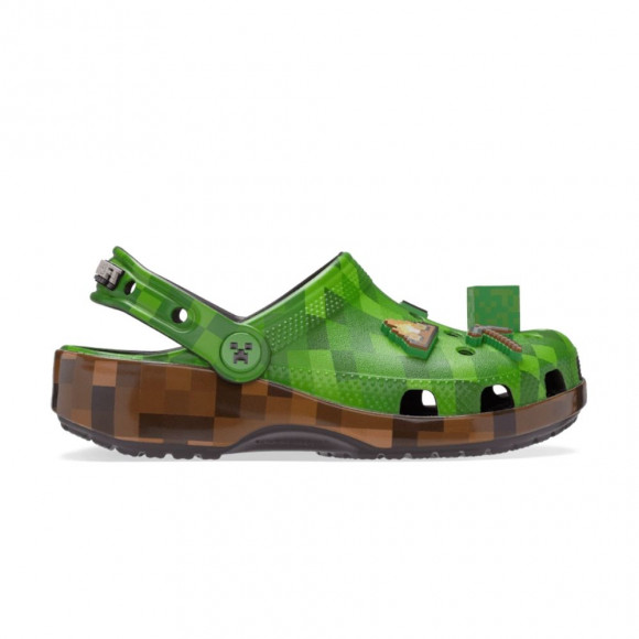 Minecraft x Crocs Classic Clog Big Kid 'Grass Block' | Green | Kid's Size 4 - 214151-90H