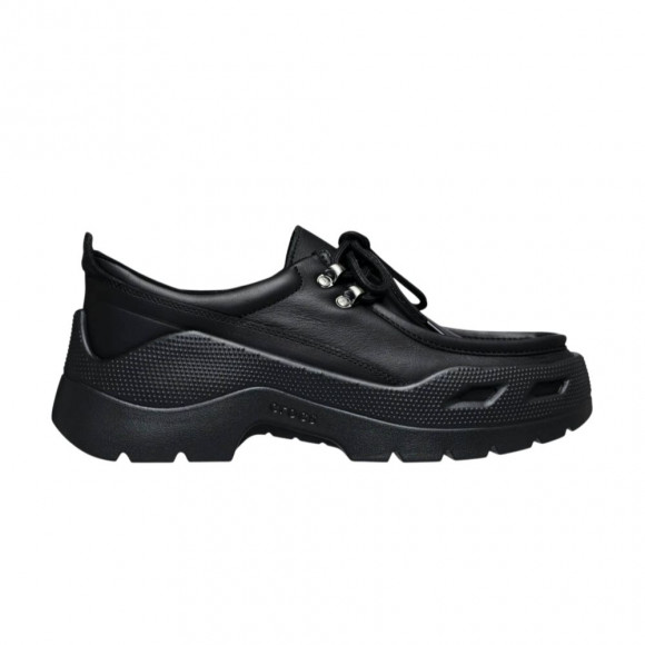 Crocs Gallery Leather Shoe 'Black' | Men's Size 9 - 215005-060