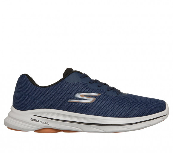 Skechers Men's GO Walk 8 - Kolbee Sneaker in Navy Blue/Orange - 216786