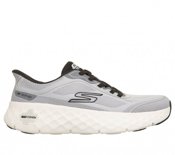 Skechers Uomo Slip-ins: GO WALK Max Cushioning Flex - Pave Sneaker in Grigio/Nero, Taglia 39.5, Vegan, Lavabile in lavatrice - 217109