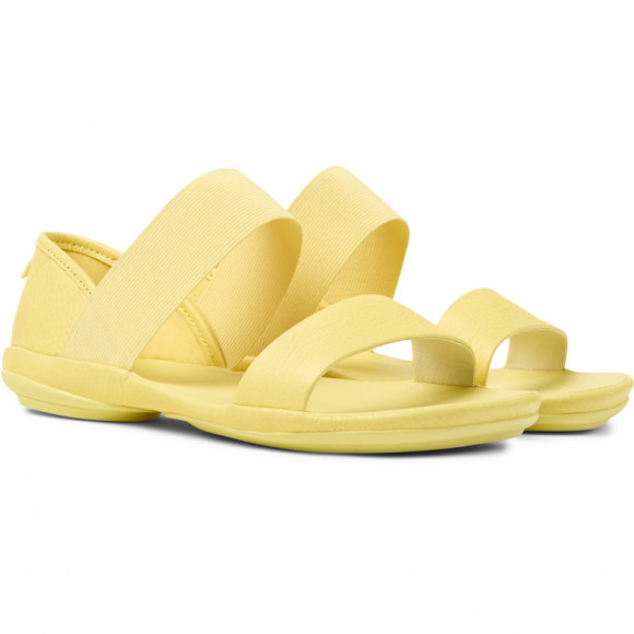 Camper Right - Sandals For Women - Yellow, Smooth Leather - 21735