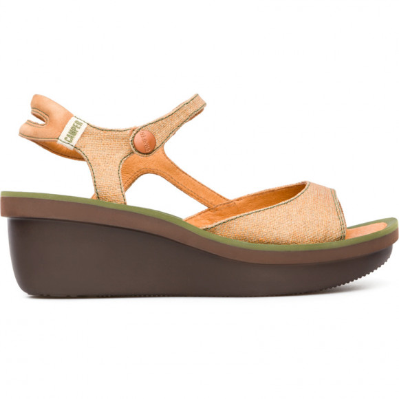 CAMPER Beetle - Boots for Women - Orange, Cotton fabric - 21825
