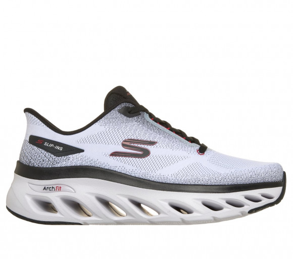 Skechers Men's Slip-ins: Arch Fit Glide-Step - Hirusher Sneaker in White/Black/Red - 232528