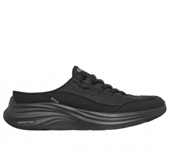 Skechers mężczyźni Contour Foam - Cozy Fit Shorva w Czarny, Rozmiar 43, Vegan, Nadają się do prania w pralce Buty - 232643