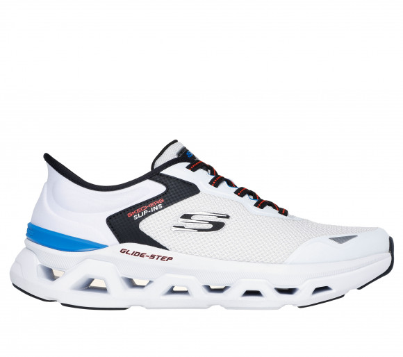 Skechers Uomo Slip-ins: Glide-Step Altus - Turn Out Sneaker in Bianco/Multicolore, Taglia 39.5, Vegan, Lavabile in lavatrice - 232922