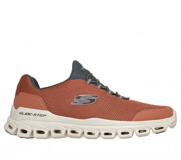 Skechers Men's Glide-Step - Noltek Sneaker in Orange/Charcoal - 233016