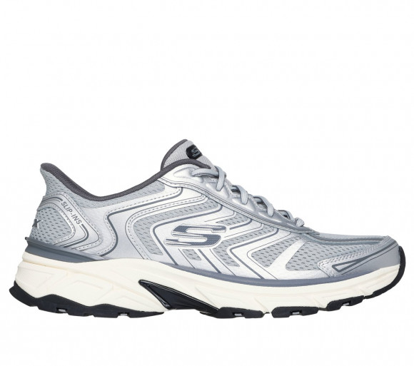Skechers Men's Slip-ins: Stamina Sport Sneaker in Silver/Gray - 233150
