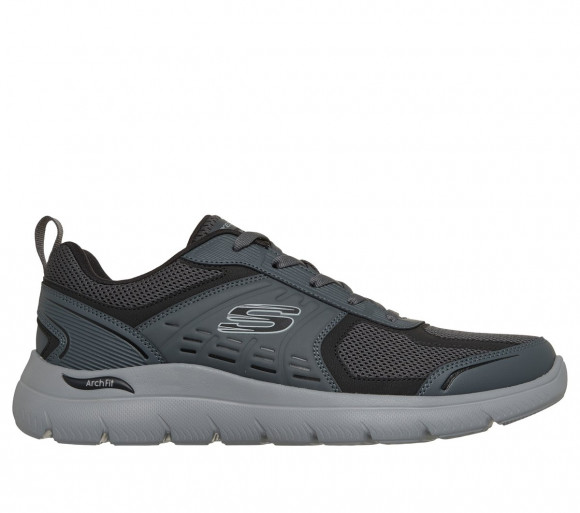 Skechers Men's Arch Fit Summits - Leege Sneaker in Charcoal/Black - 233179