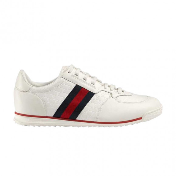 Gucci Leather Web Sneaker 'White' | Men's Size 10 - 233334-A9LA0-9051