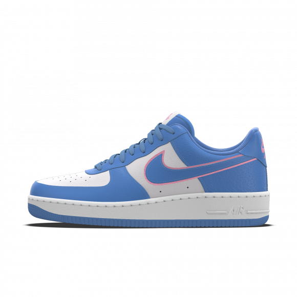 Custom Nike Air Force 1 Low By You-sko til kvinder - blå - 2393840806
