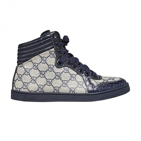 Gucci GG Supreme High 'Crocodile Trim' | Brown | Men's Size 7.5 - 243827-4703