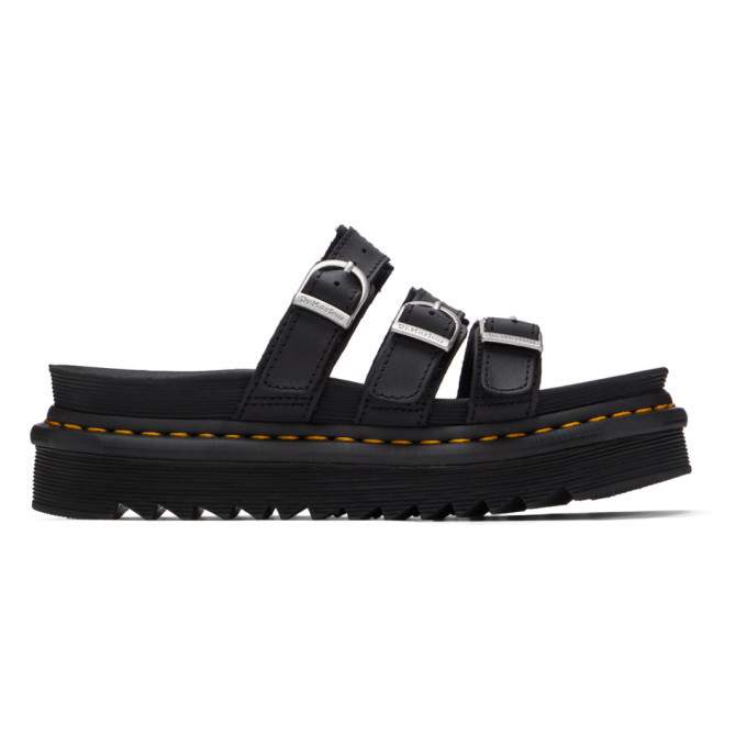 Dr. Martens Blaire Leather Slide Black Hydro (W) - 25456001