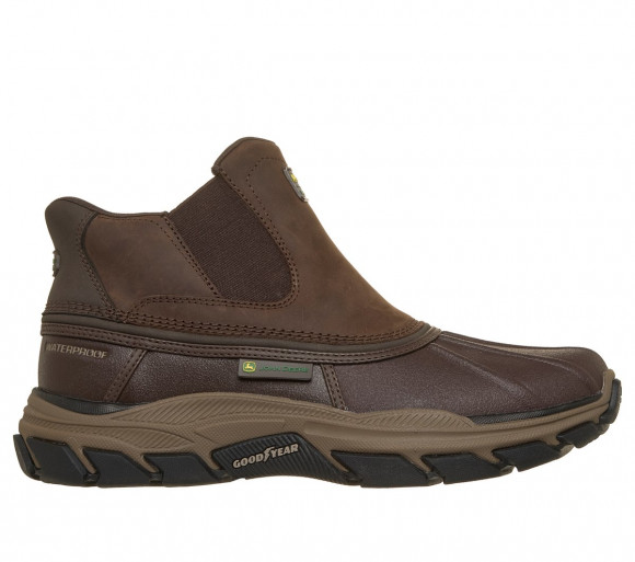 Skechers Uomo Slip-ins John Deere Waterproof Relaxed Fit: Respected - Langdon Shoes in Marrone Scuro, Taglia 39.5 - 256133
