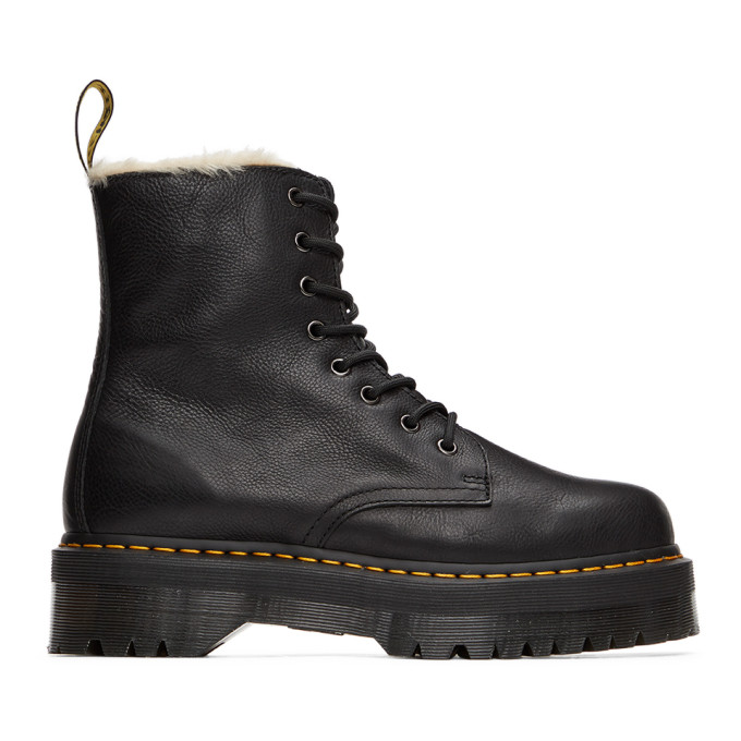 Dr. Martens Black Jadon Faux-Fur Lined Boots - 25637001