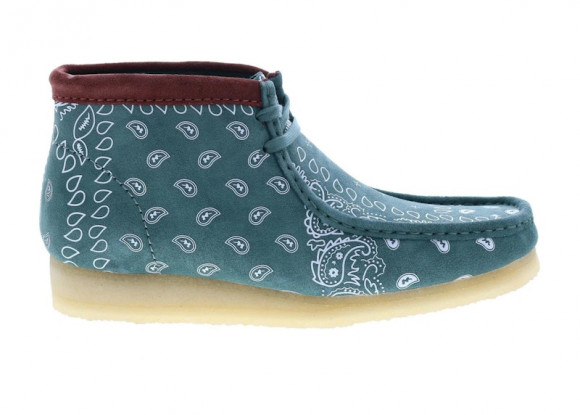 Clarks Men's Wallabee Boot in Green Paisley - 26168803