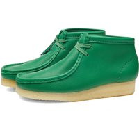 Clarks Originals Women's Wallabee Leather Boots in Cactus Green - 26173234