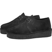 Clarks Originals Women's Trek Wedge Shoes in Black Suede - 26174019