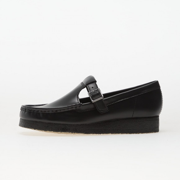 Sneakers Clarks Originals Wallabee T Bar Blk HiShine Lea - 261837654