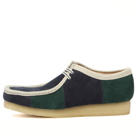 Clarks Originals Men's Patchwork Wallabee in Blue/Greenstripe - 26185545-BLU