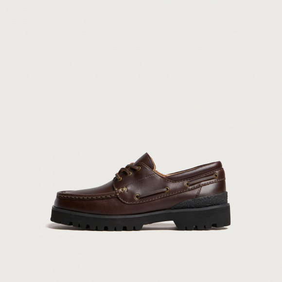 Clarks Originals Men's Yukoner Boat in Black/Brown Leather - 26327577-BLK