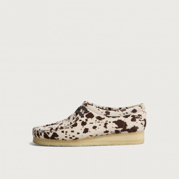 Clarks Originals Women's Wallabee in Brown Cow Print - 26328442