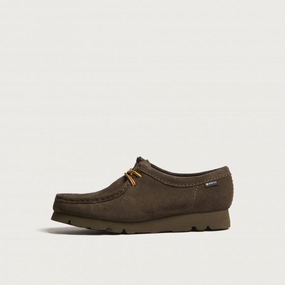 Clarks Originals Men's Suede Wallabee GTX in Dark Olive Sde - 26329289-GRN