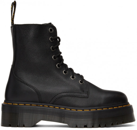 Dr. Martens Black Leather Jadon Pisa Platform Boots - 26378001