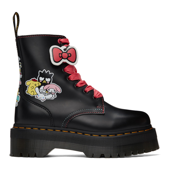 Dr. Martens Black Hello Kitty and Friends Edition Jadon Boots - 26839001