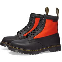 Dr. Martens Men's 1460 Panel Boot - Made in England in Black/Orange/Dockyard - 26878001
