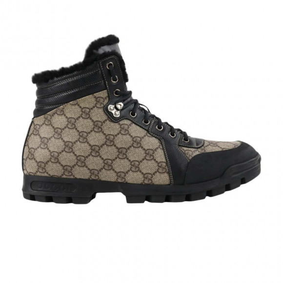 Gucci Nebraska Fur-Lined Boot 'Monogram' | Brown | Men's Size 8.5 - 269999-F2A20-9763