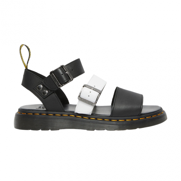 Gryphon Contrast Leather Strap Sandals 'Black White' - 27260009