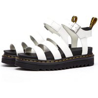 Dr. Martens Women's Blaire 3 Strap Sandal in White Patent Lamper - 27304100