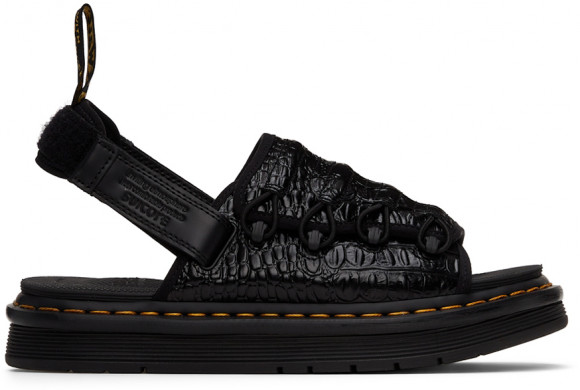 Dr. Martens Black Suicoke Edition Embossed-Leather Mura Sandals - 27394001