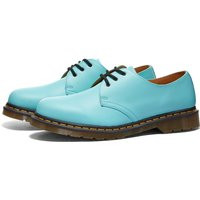 Dr. Martens Men's 1461 3-Eye Shoe in Turquoise Blue Smooth - 27430432