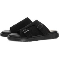 Dr. Martens Men's Dayne 2-Strap Sandal - Made In England in Black Repello Calf Suede - 27498001