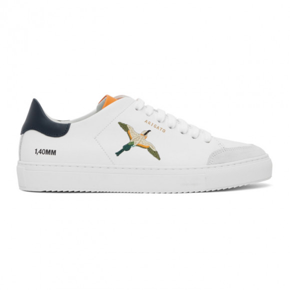Axel Arigato SSENSE Exclusive White and Orange Bird Clean 90 Sneakers - 28629
