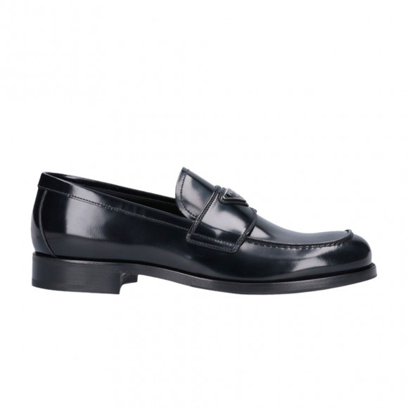 Prada Logo Plaque Penny Loafer 'Black' | Men's Size 6 - 2DB195-P39-F0002
