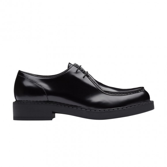 Prada Brushed Leather Lace-Up 'Black' | Men's Size 8.5 - 2EE346-055-F0002