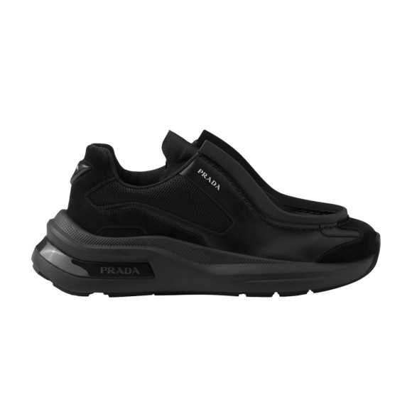 Prada Systeme Brushed Leather Sneaker 'Black' - 2EG424-3C37-F0002