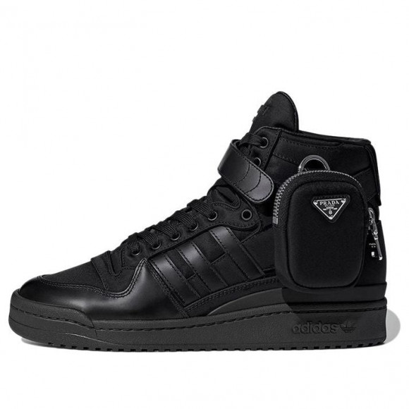 Prada x Adidas originals Unisex Forum High Sneakers Black BLACK Skate Shoes 2TG193_3LJX_F0557 - 2TG193_3LJX_F0557