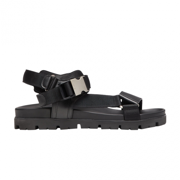 Prada Sporty Leather and Nylon Tape Sandal 'Black' - 2X3055-3L74-F0002