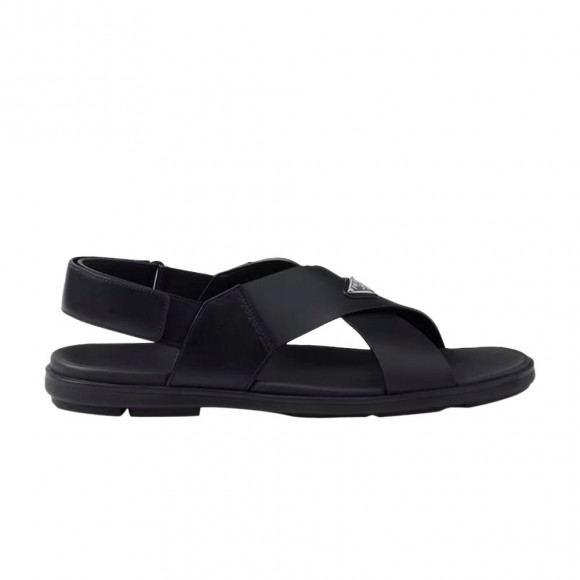 Prada Crisscross Sandal 'Black' | Men's Size 8.5 - 2X3121-FG000-3LEM-F0002