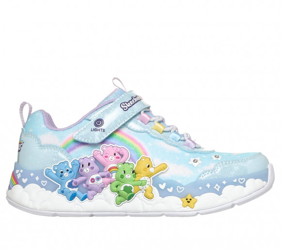 Skechers Girls Care Bears: Hugs N Snugs Sneaker in Blue - 302390C