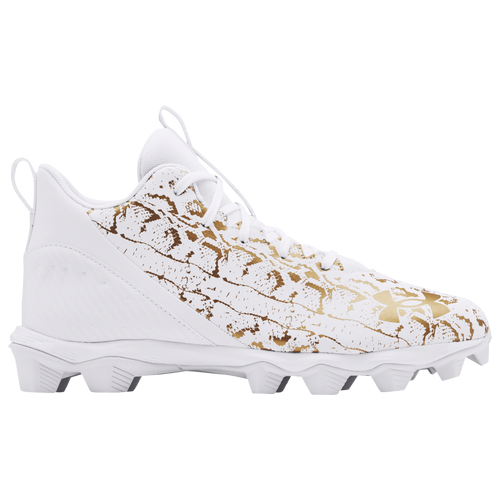 Under Armour Spotlight Suede 2.0 Franchise RM - Men's Mid Distance Spikes - White / White / White - 3024252-100