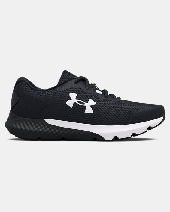 Under Armour Rogue 3 - Boys' Grade School Running Shoes - Black / White - 3024981-001