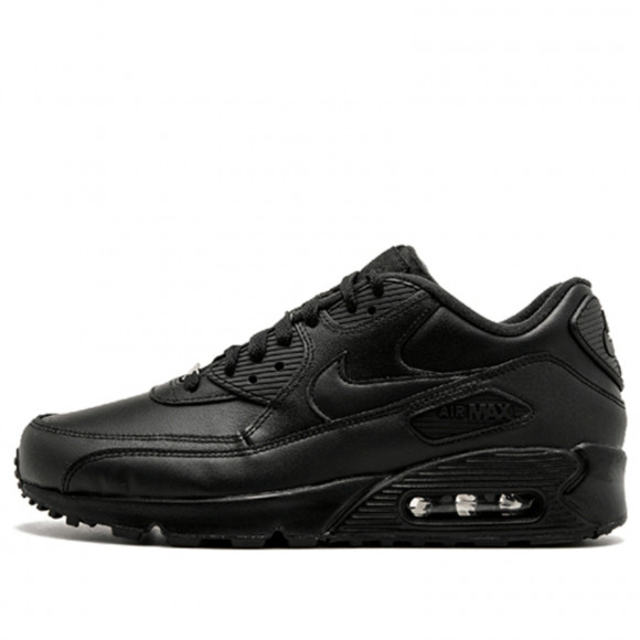 Nike Air Max 90 Leather Black Marathon Running Shoes/Sneakers 302519-001