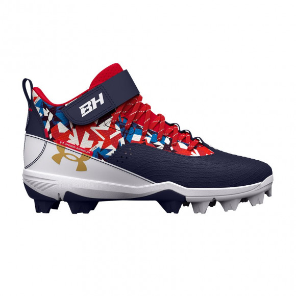 Under Armour Harper 7 Mid RM GS 'USA' | Blue | Kid's Size 5.5 - 3025599-400