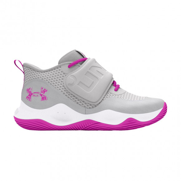 Under Armour Zone BB 2 PS 'Halo Grey Vivid Magenta' | Kid's Size 11 - 3026638-101