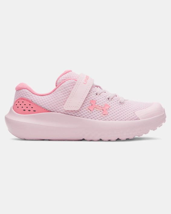 UA Surge 4 AC Running Girls' Pre-School Shoes - 3027109-647