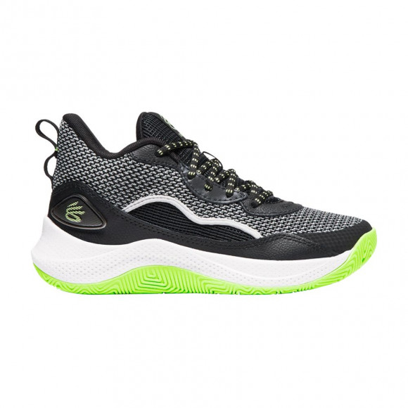 Under Armour Curry 3Zer0 24 GS 'Black White Lime' | Kid's Size 5 - 3027627-001